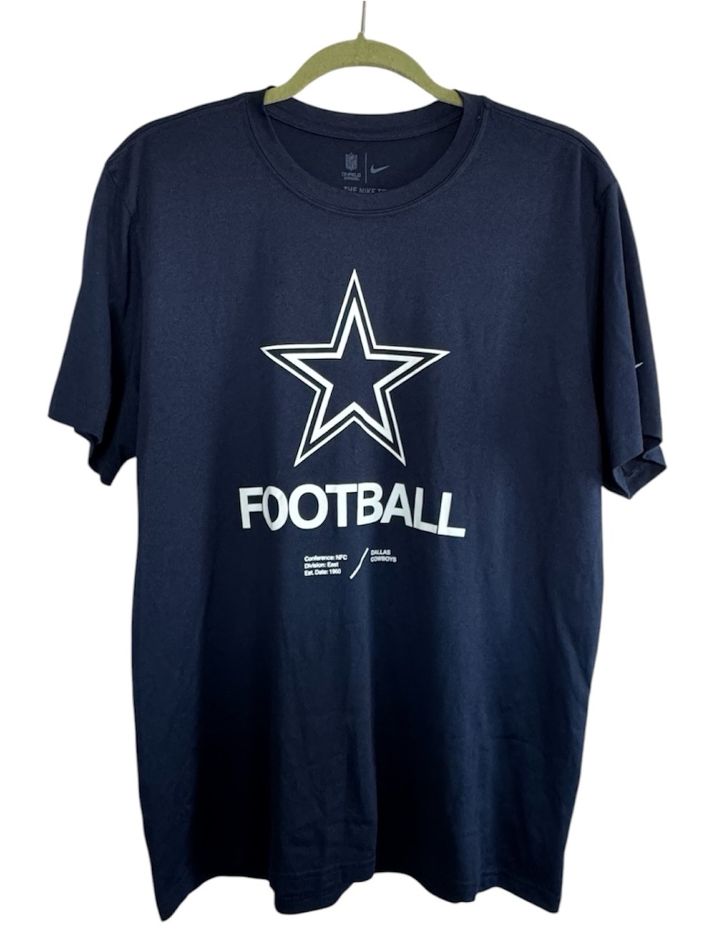 Nike Dallas Cowboys Dri-Fit Men's Large On Field Apparel T Shirt NFL